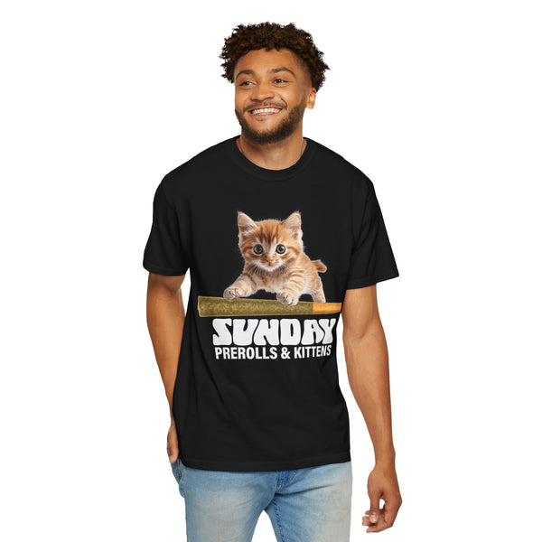 Prerolls & Kittens #1 - Unisex Garment-Dyed Tee