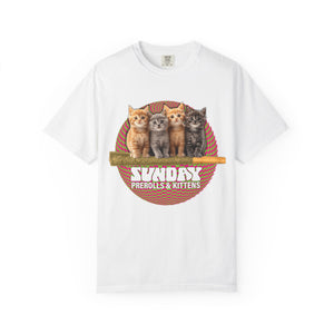 Prerolls & Kittens #3 - Unisex Garment-Dyed Tee
