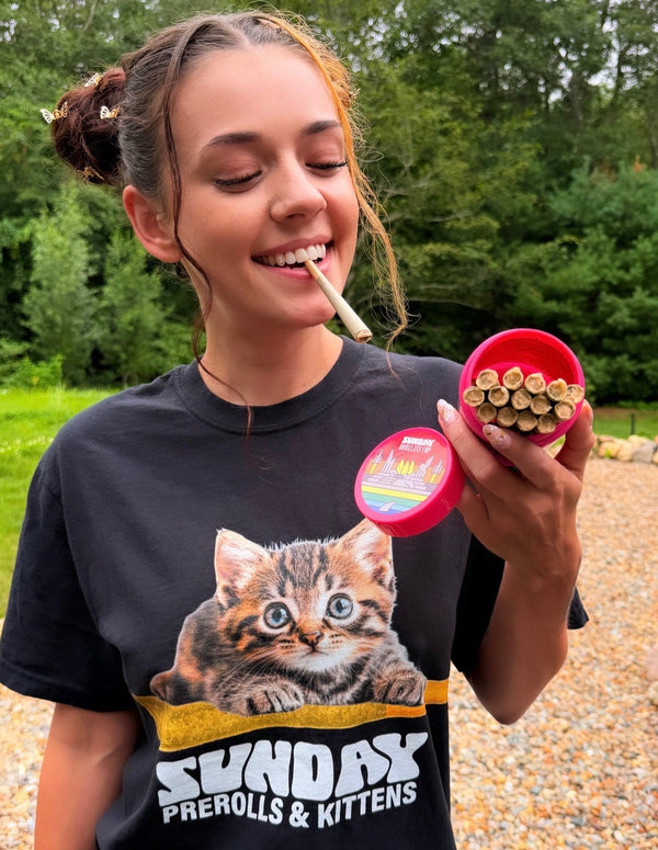 Prerolls & Kittens #4 - Unisex Garment-Dyed Tee