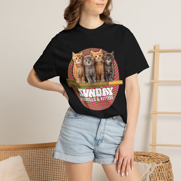 Prerolls & Kittens #3 - Unisex Garment-Dyed Tee