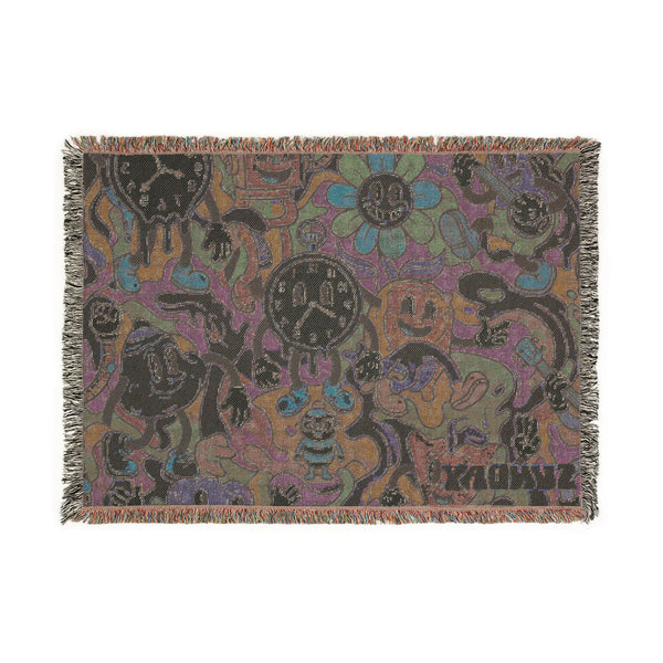 Rubber Hose Woven Blanket #3 - 52x37"