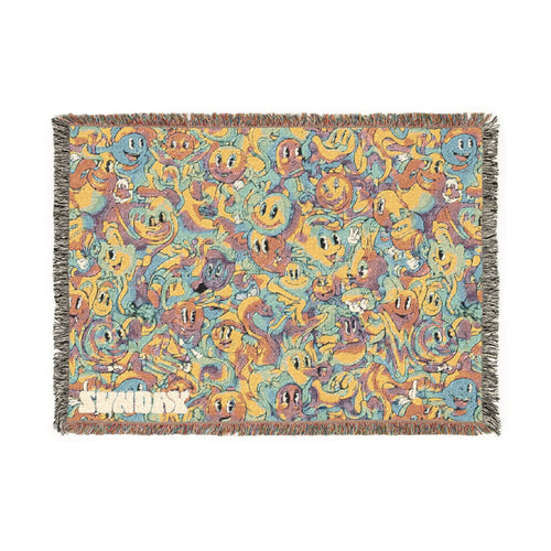 Rubber Hose Woven Blanket #4 - 52x37"