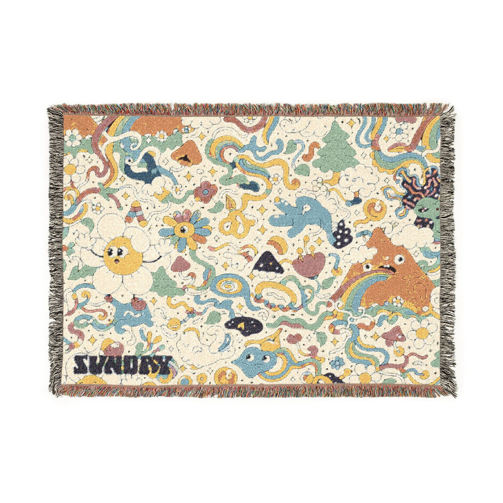 Rubber Hose Woven Blanket #2 - 52x37"