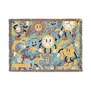 Rubber Hose Woven Blanket #3 - 52x37"