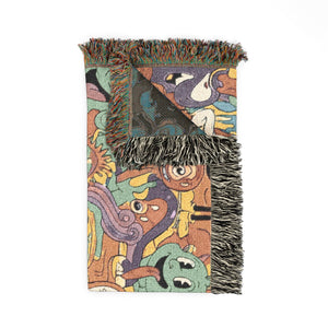 Rubber Hose Woven Blanket #1 - 52x37"